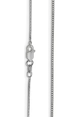marvelous white gold box chain baby necklace